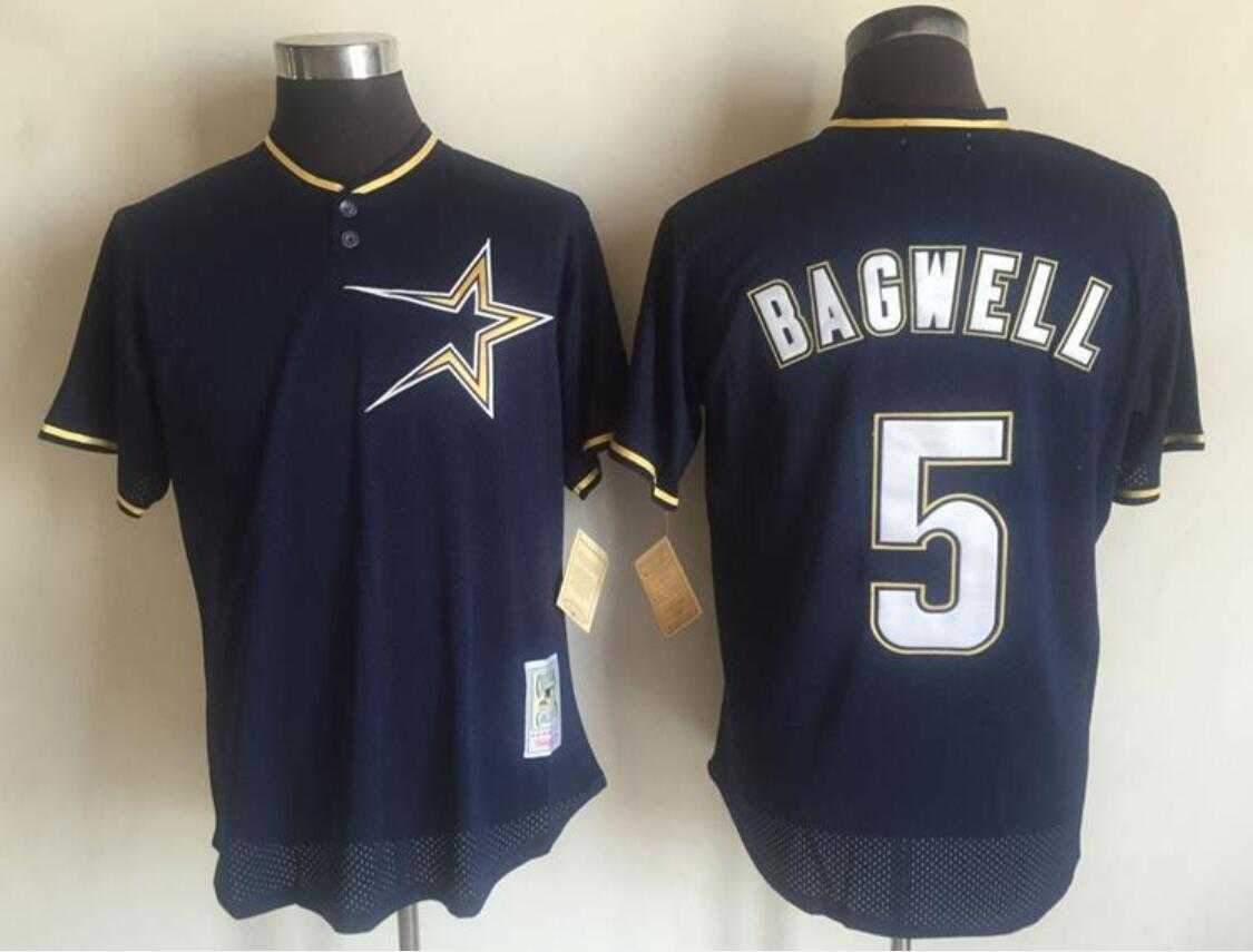 Mens Houston Astros Active Player Custom Mitchell And Ness Navy Blue 1997 Throwback Stitched MLB Jersey